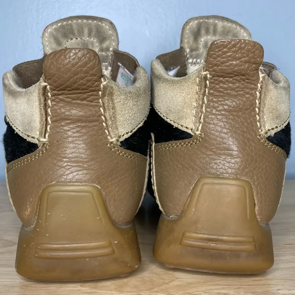 Tecnica, Vintage Italian Pony Hair & Leather Ankle Bootie Sneakers Women’s 36 EU - Picture 5 of 12